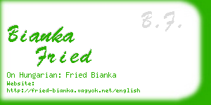 bianka fried business card